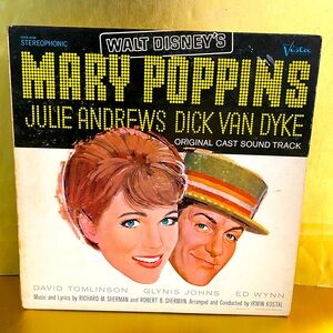 WALT DISNEY MARY POPPINS VTG 1964 ORIGINAL SOUNDTRACK ALBUM VINYL RECORD VISTA